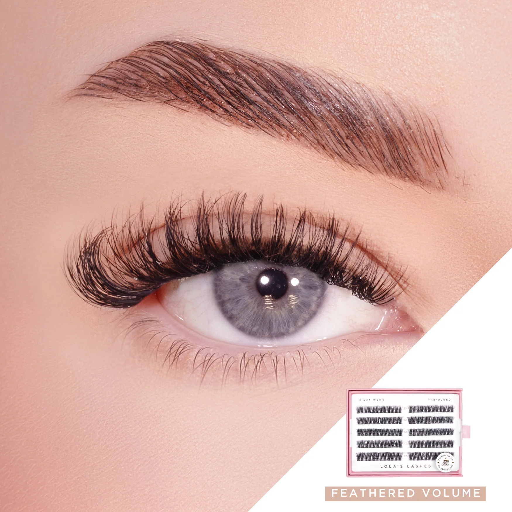 Feathered Volume Pre-Glued Lashes - Image 4